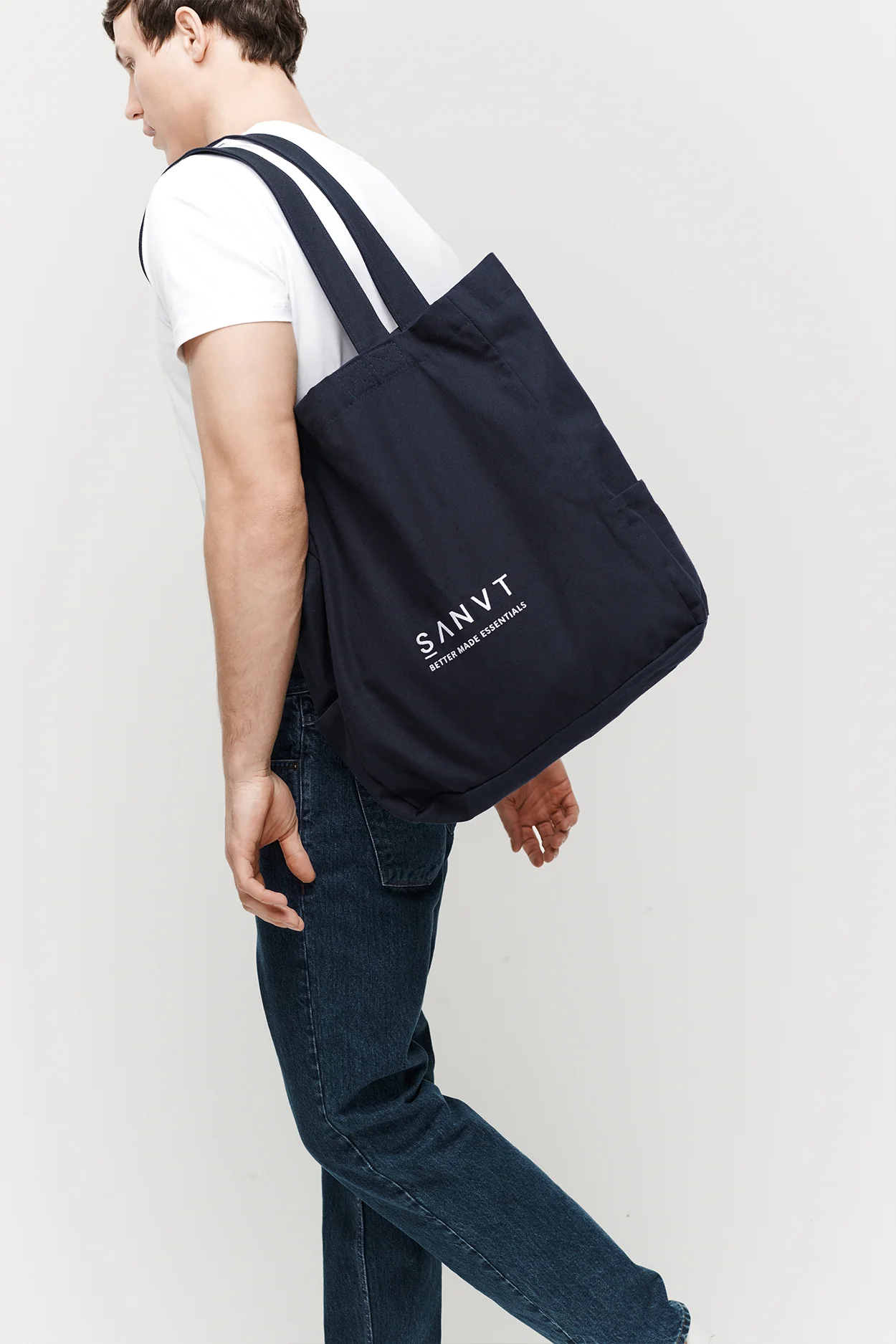 The Canvas Tote Bag - Navy - Image 3