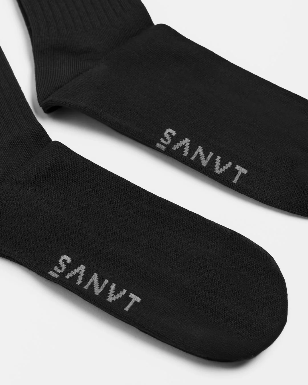 The Half Rib Socks (2 Pack) - Black - Image 3