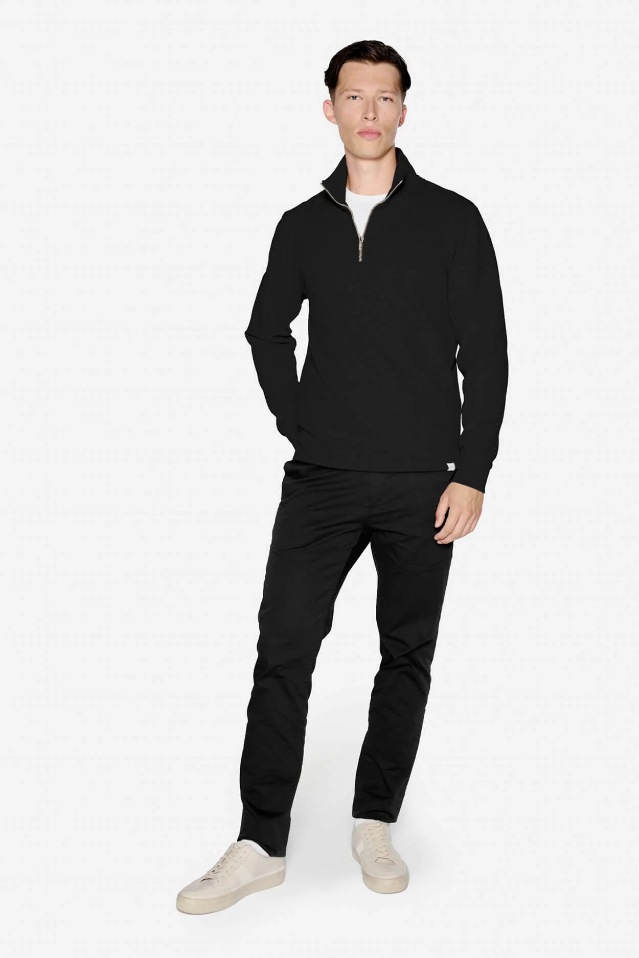 The Half Zip Sweater - Washed Black - Image 6
