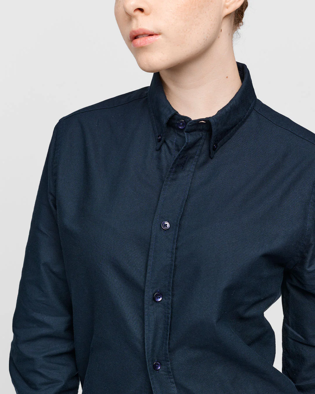 The Oversized Oxford Shirt - Navy - Image 4