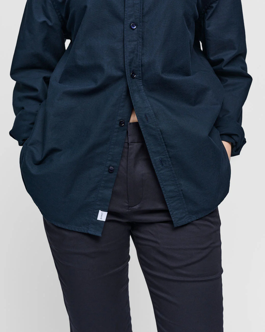 The Oversized Oxford Shirt - Navy - Image 5