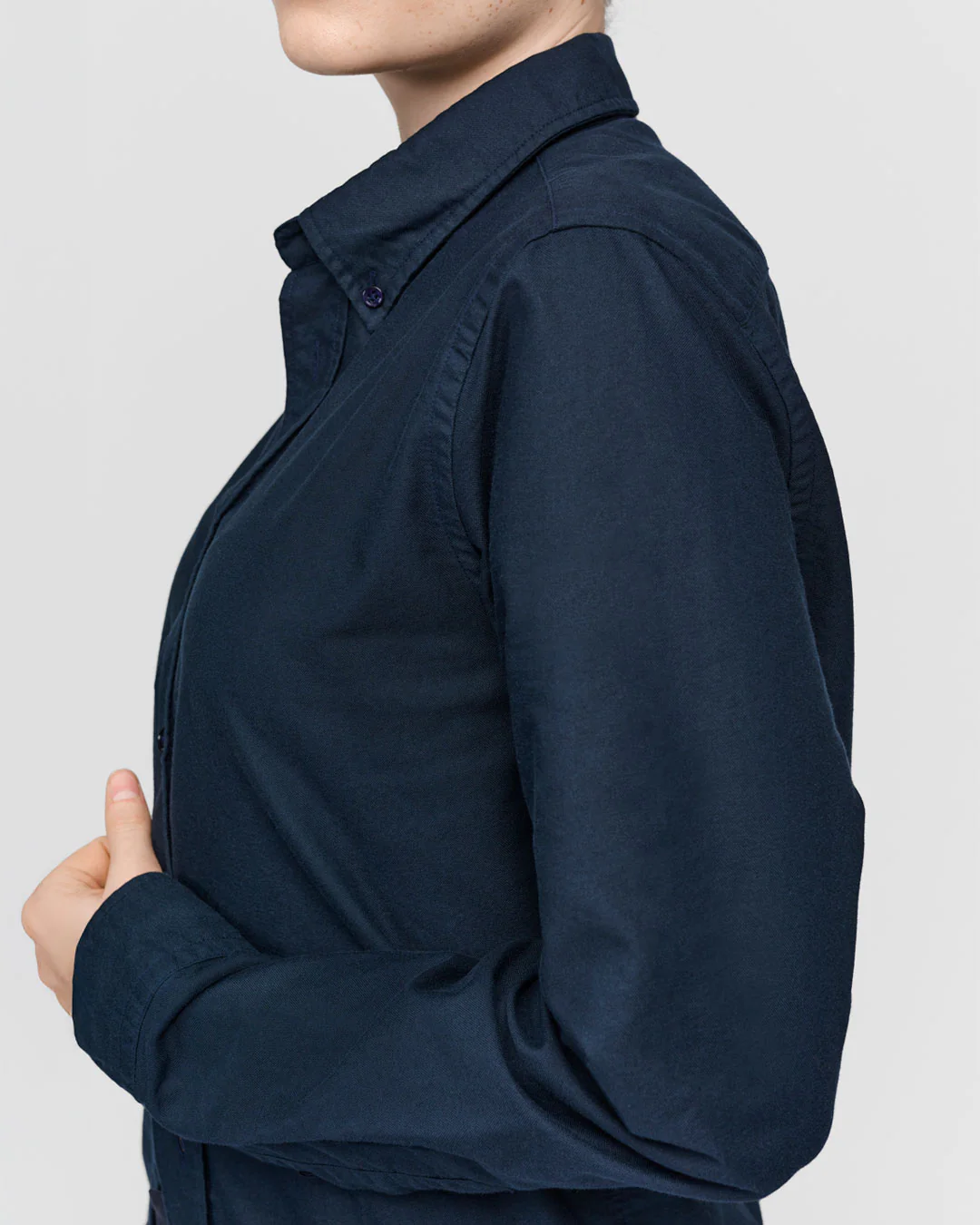 The Oversized Oxford Shirt - Navy - Image 6