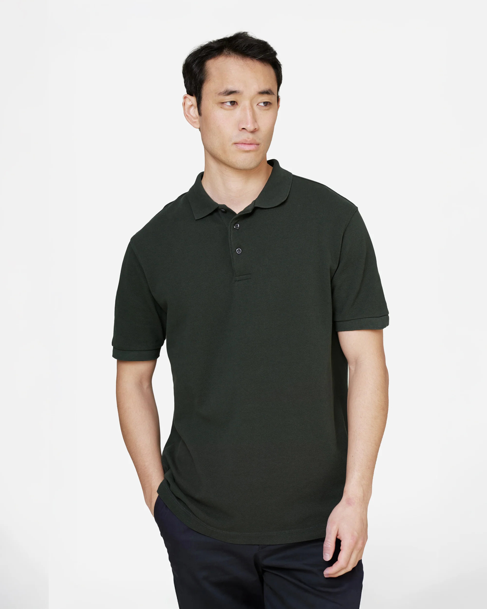 The Perfect Polo Shirt - Dark Green - Image 3
