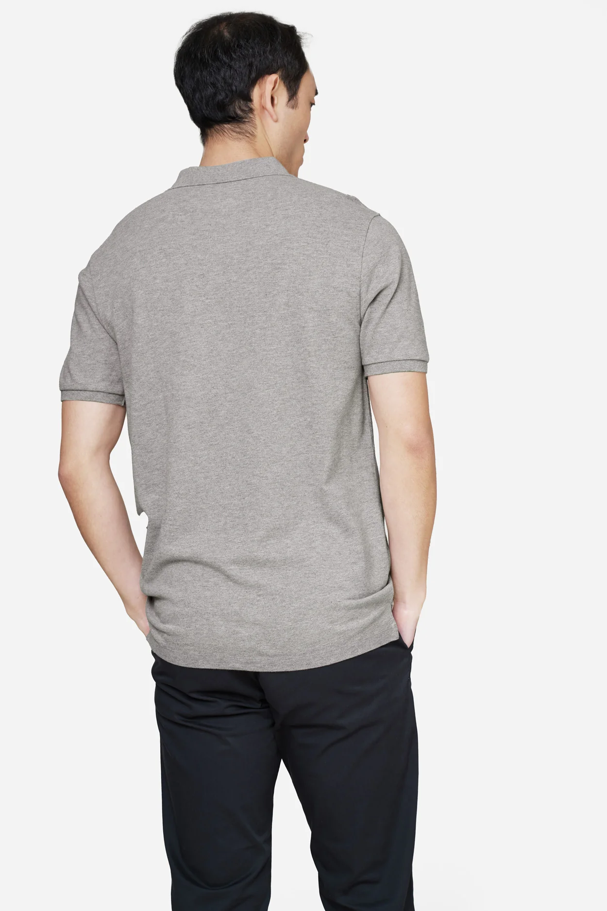 The Perfect Polo Shirt - Grey Melange - Image 3