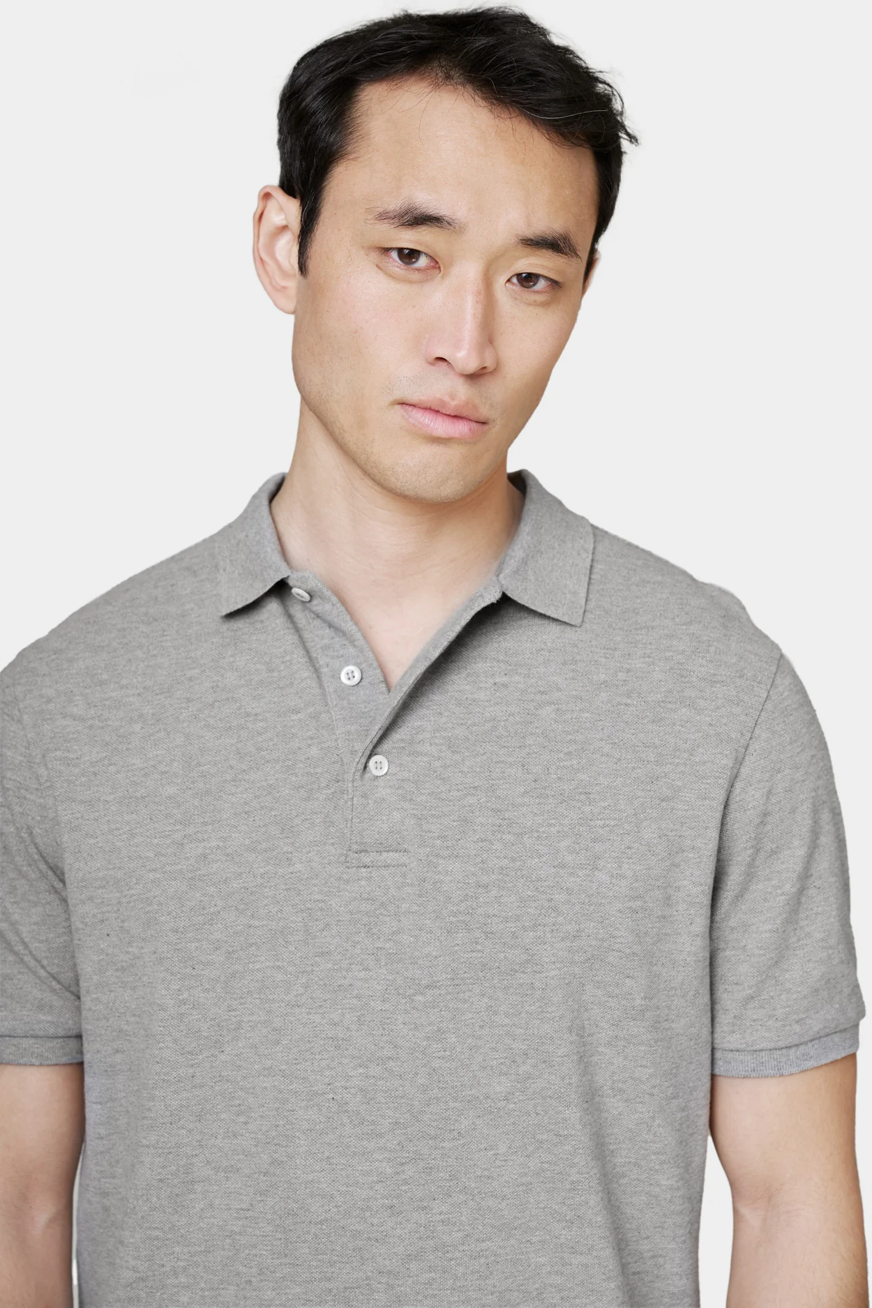The Perfect Polo Shirt - Grey Melange - Image 5