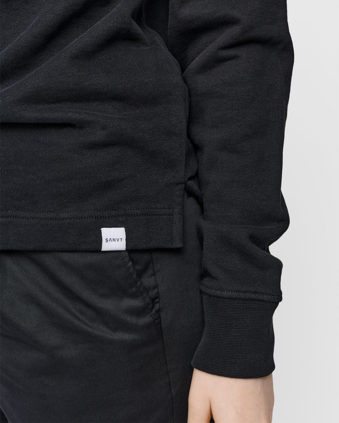 The Unisex Half Zip Sweater - Washed Black - Image 3