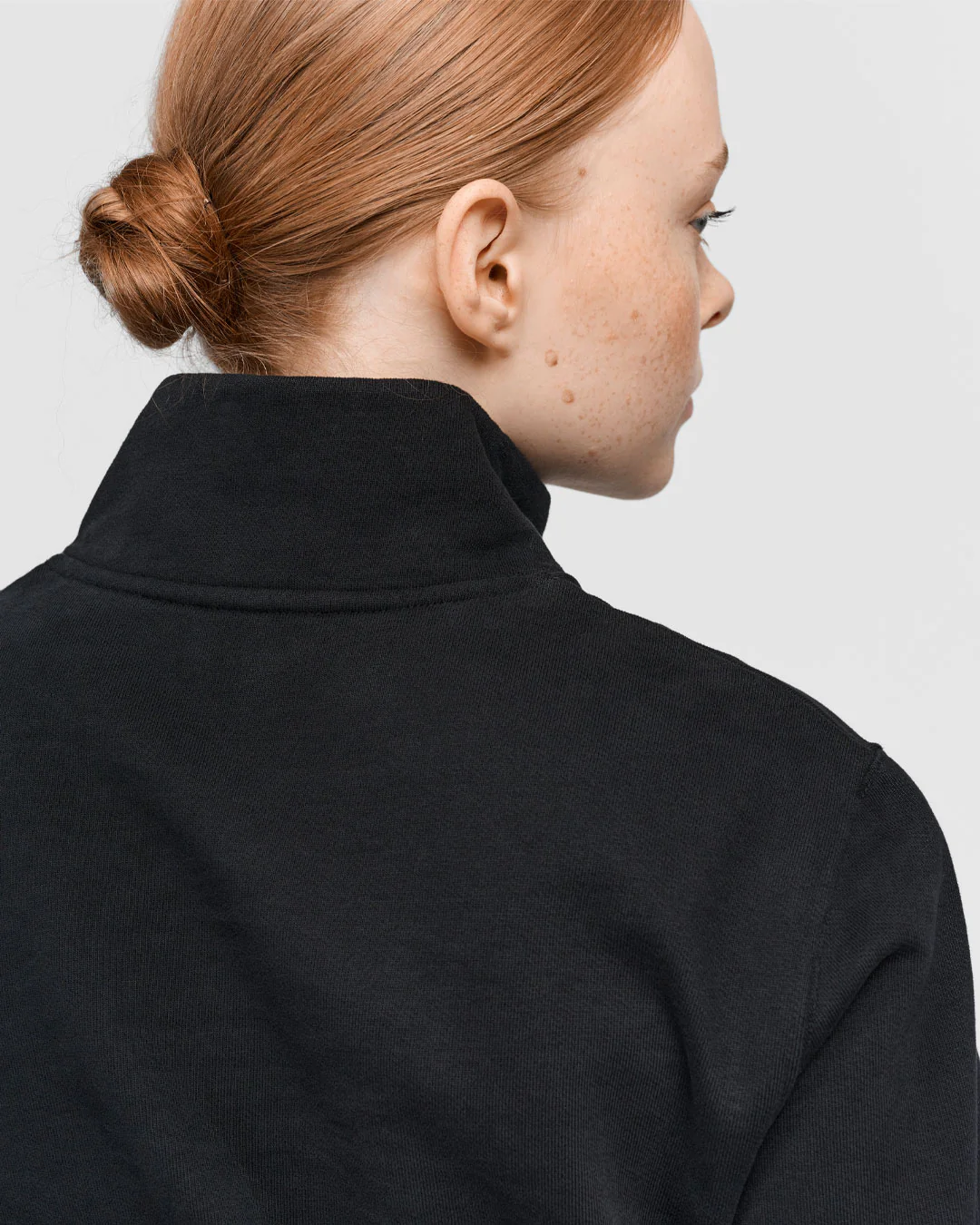 The Unisex Half Zip Sweater - Washed Black - Image 4