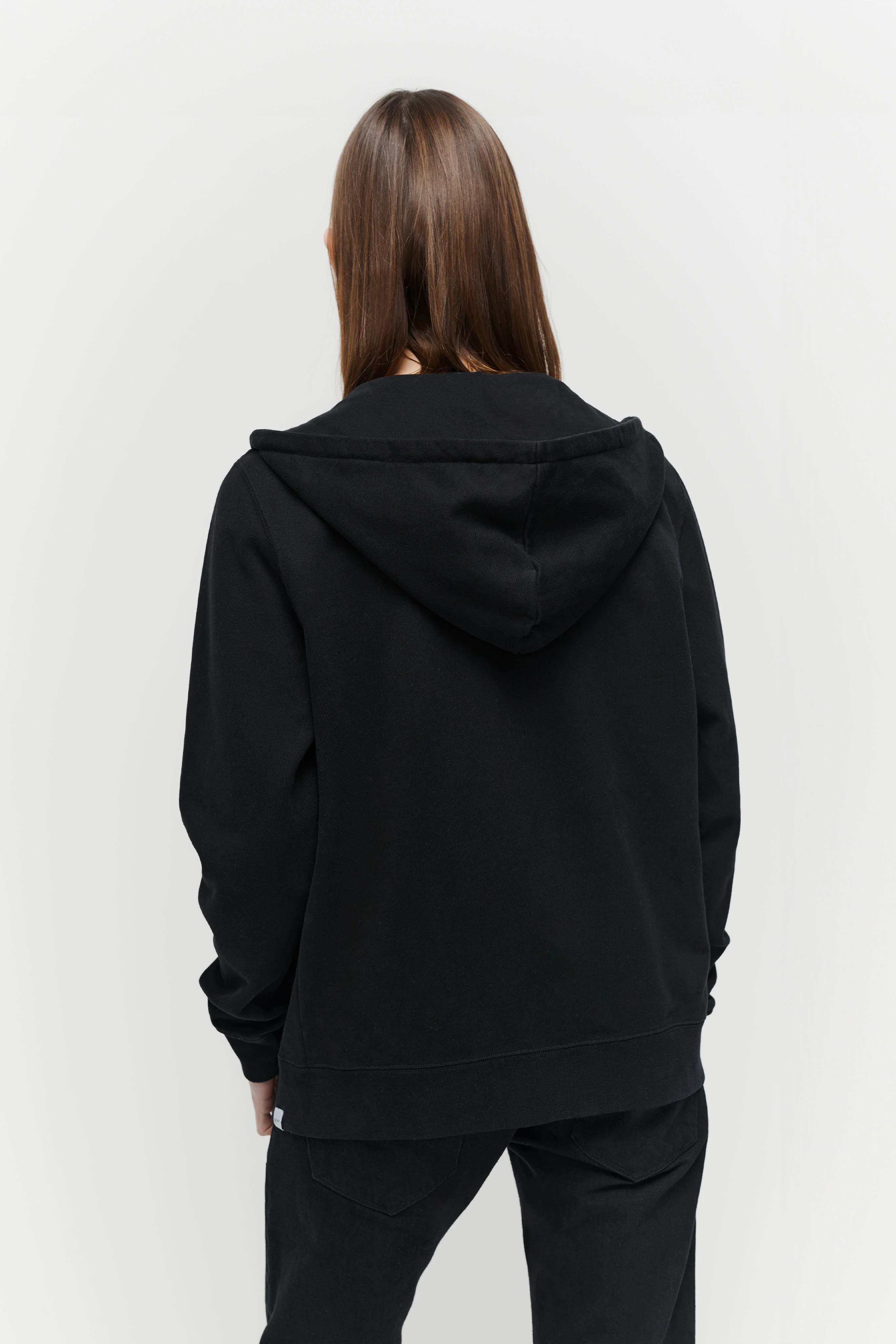 The Unisex Zip Hoodie - Washed Black - Image 3